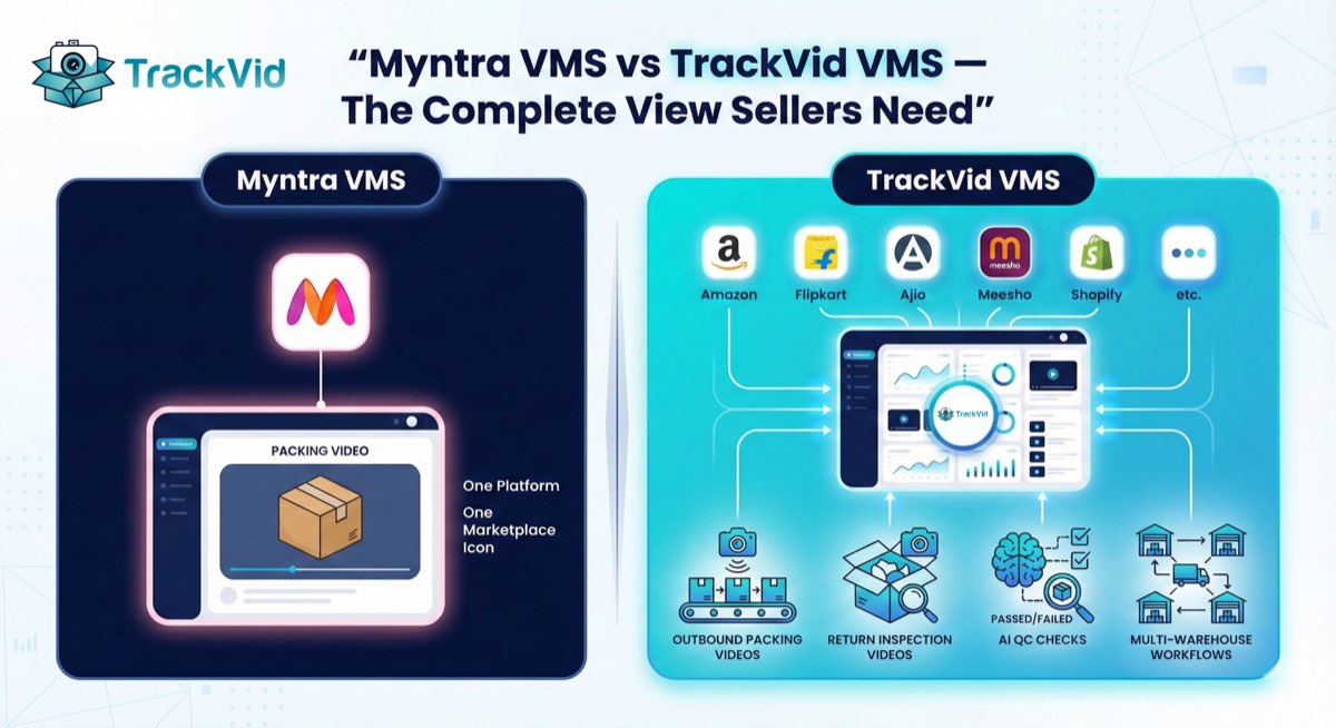 Myntra VMS for Sellers vs TrackVid: Best Video Management System for Ecommerce